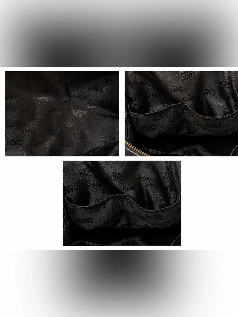 Michael Kors Grayson Signature Logo Jacquard Satchel 🖤 Leather Gold Hardware
